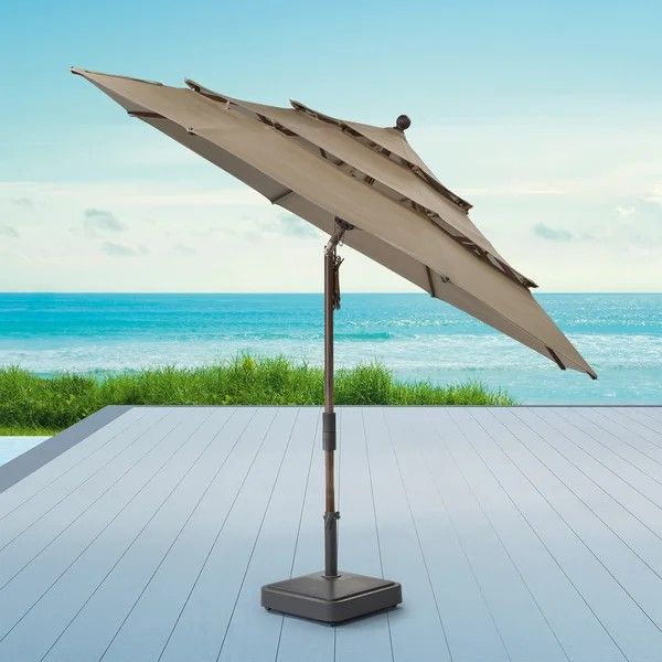 Outdoor Patio Umbrella, 11ft Proshade 3 Tier Market Umbrella Sunbrella 