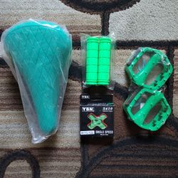 NEW Bicycle Bmx Parts Bundle Green