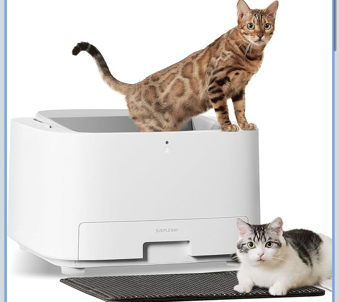 SIMPLEWAY Self Cleaning Cat Litter Box - Automatic Kitty Litter Boxes for Multiple Cats, Electric Smart Pet Litterbox, Odor Removal, Large Auto Litter