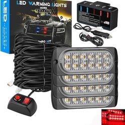 “New”Red &Blue (4pod)strobe Lights Cigarette Lighter Adapter(button Control)