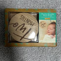 Baby Wooden Monthly Photo Props