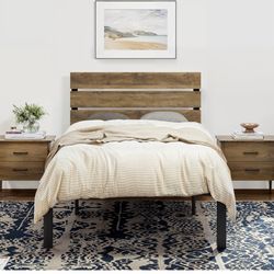 Twin bed frame with mattress
