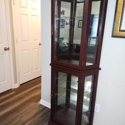 Furniture Lighted Curio Cabinet 
