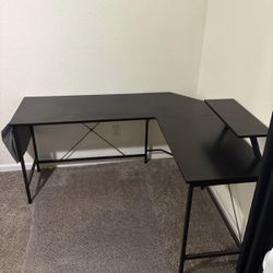 Black L Shape Desk 
