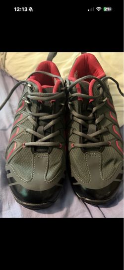 Shimano biker Gray and Red Athletic Sneakers