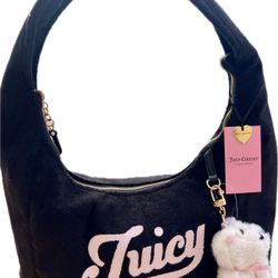 Juicy Couture Black Too Cute Hobo/Tote Bag! 