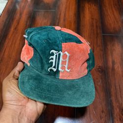 Vintage 90s top of the world leather Miami hat