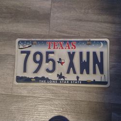 Retired Texas License Plate Mancave Decor or crafts etc