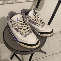 Blue and White Jordan 3 Retro 