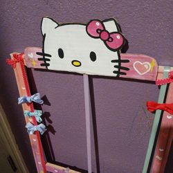 Hello Kitty Bow Organizer/homemade 