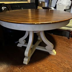 Piere 1 Imports Solid Wood Pedestal Round Dining Table