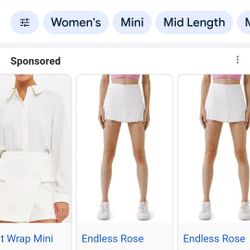 Endless Rose White Leather Skirt