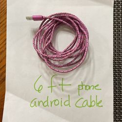 Android Phone Cable 6 ft