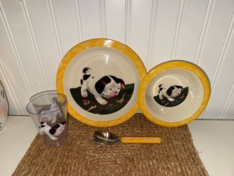 Pokey little puppy dish set
