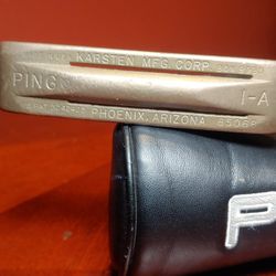 Rare Ping 1-A Putter 35.5 KARSTEN MFG Phoenix Arizona 85068 Vintage w/ Headcover