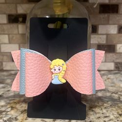 Blue and pink princess clip