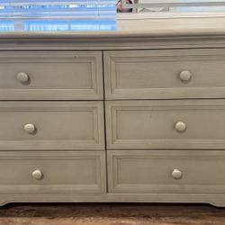 Grey Dresser 6 Drawers 