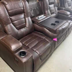 Power Reclining Sofa In Stock For Immediate Delivery 