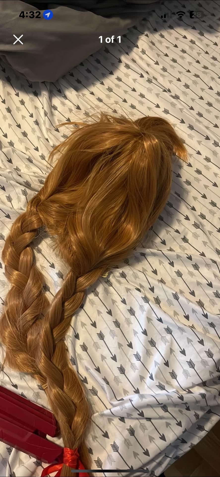 Child Braided Wig For Costume/Dress Up Halloween Annabelle Or Doll Costume