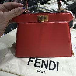 Fendi Peekaboo Iseeu Petite Leather Tote Bag New With Tags 