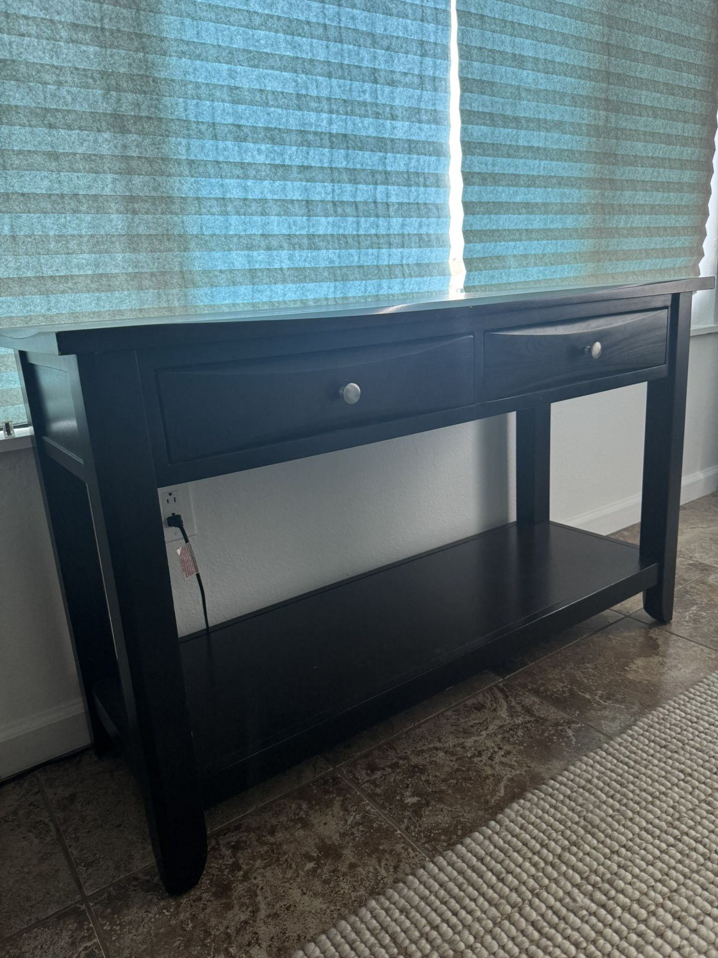 Console Table (solid wood) - Dark Brown
