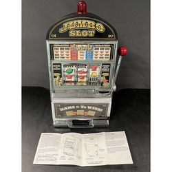 Trademark Poker Jumbo Casino Slot Machine Piggy Bank - Chrome