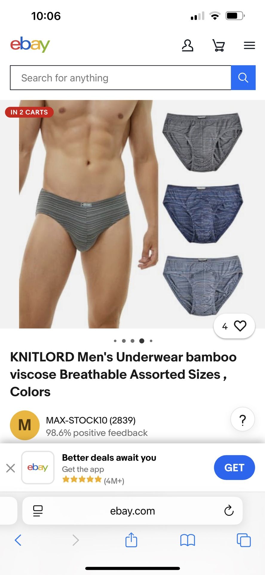 knitlord men's underwear, 3 Pairs