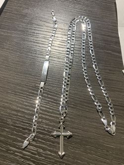 New 24” Sterling Silver Figaro Set