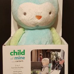 Carter's Child of Mine 2-in-1 Harness Buddy 18m Blue Owl Dual Buckles