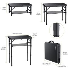 Anbte Folding Camping Table with Storage Net