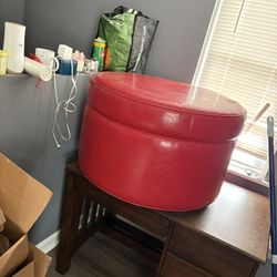 red circle ottoman