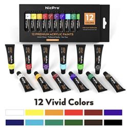 Nicole 12 Premium Acrylic 🎨 Paints 