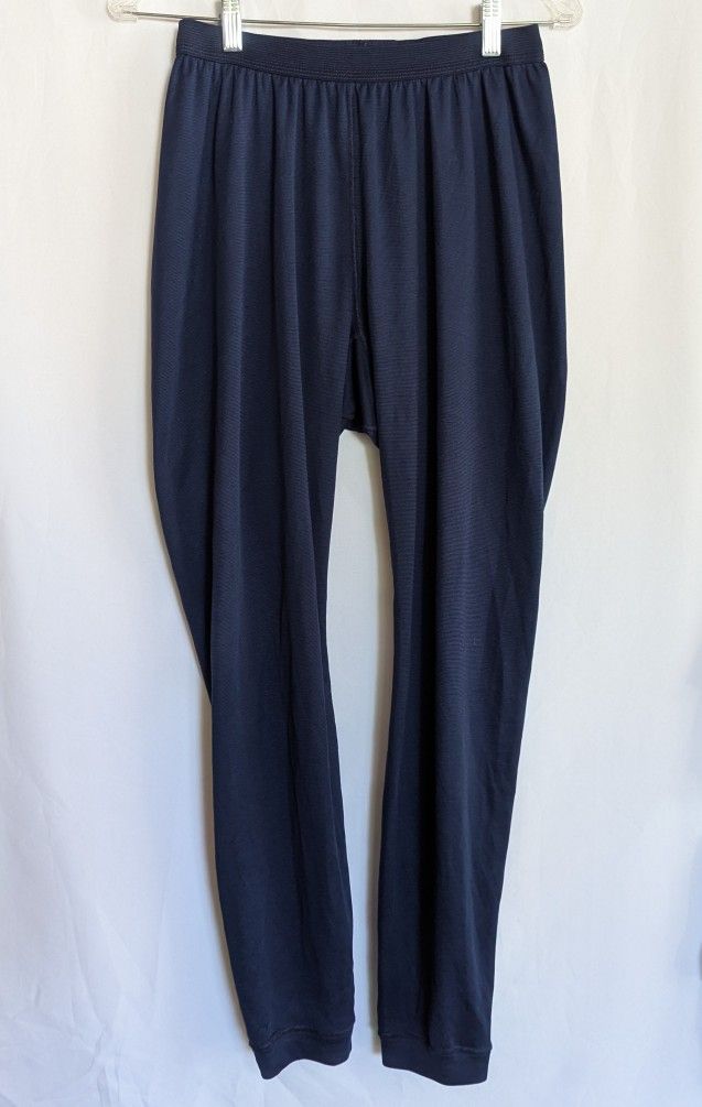 Men's Large Patagonia capilene Thermals Baselayer Leggings Long Johns Blue Elastic Waist REI Smartwool Columbia Marmot Eddie Bauer Arc'teryx Msr Kuhl