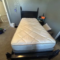 Twin Bed With Box Spring and Mattress 