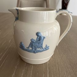 Vintage English Cream and Blue Wedgewood/Pitcher
