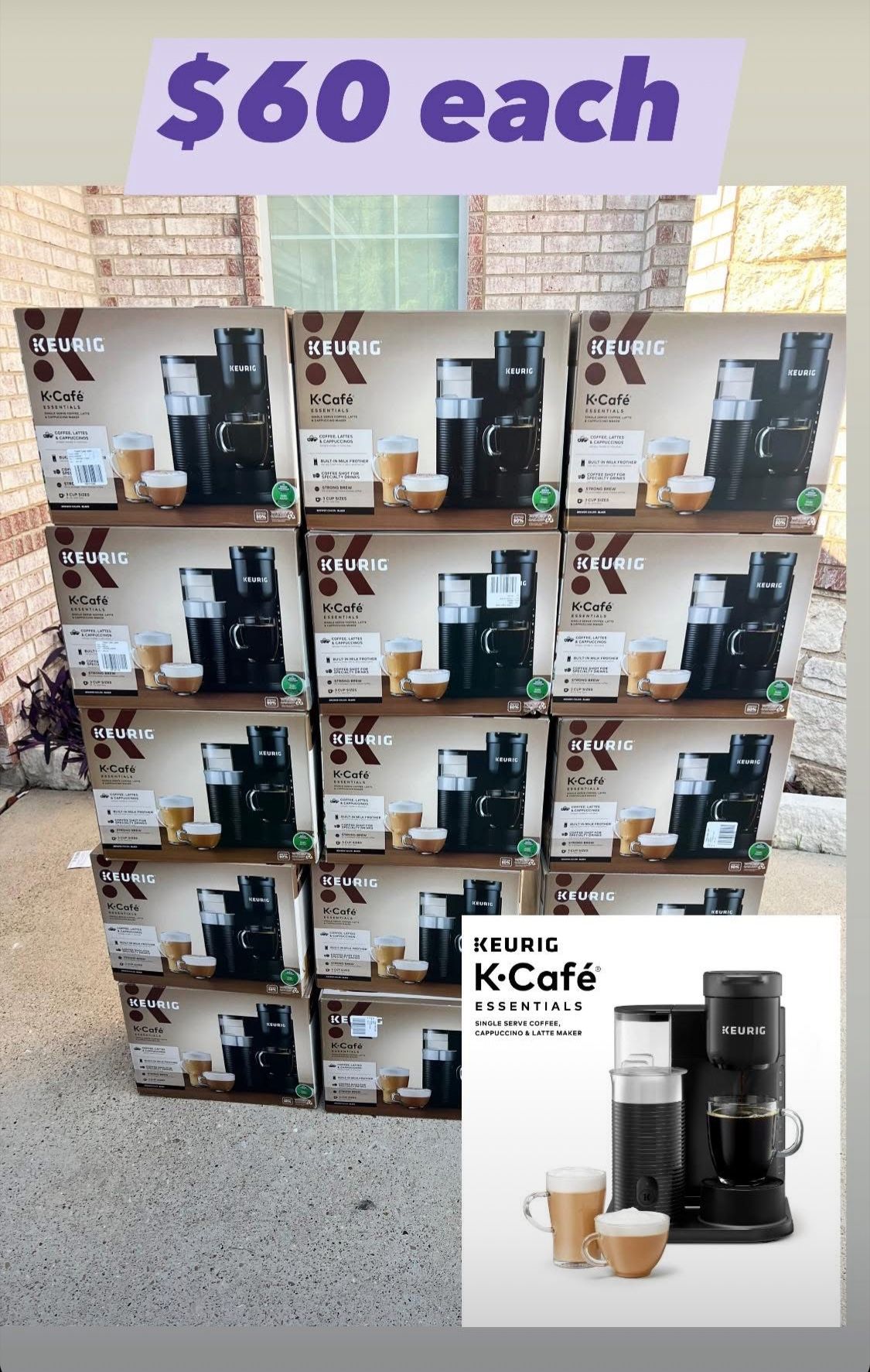 Brand New Keurig K-Café Essentials Single Serve K-Cup Pod Coffee Maker