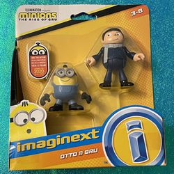 Imaginext Minions The Rise Of Gru: Otto & Gru Figure Set Despicable Me New