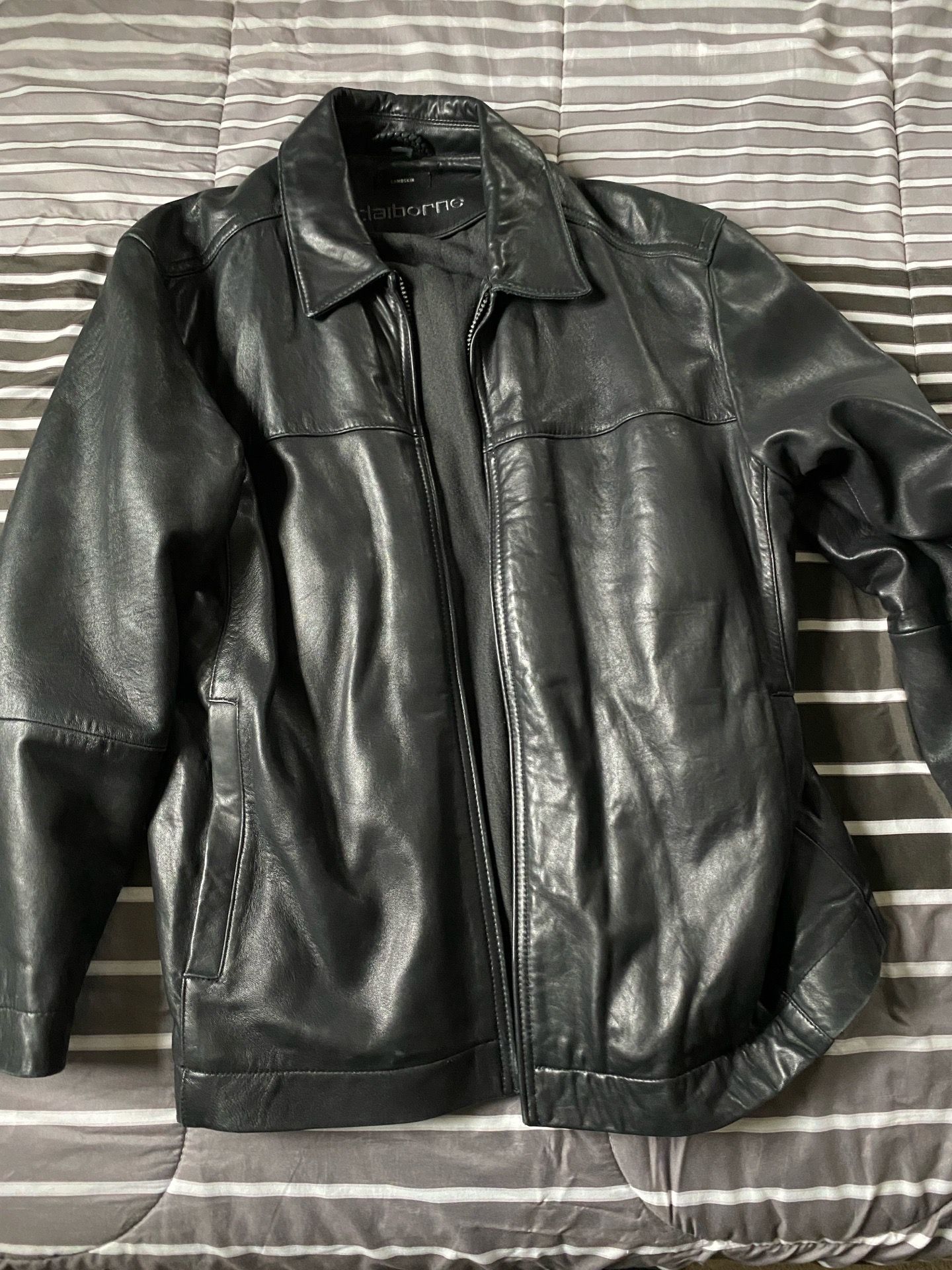 Claiborne 100% Authentic Fine Lambskin Leather Jacket Size M