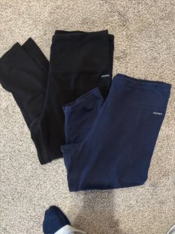 Jockey Leggings Bundle (2) Black and Navy sz L