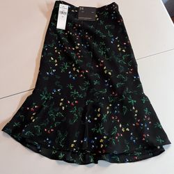 BANANA REPUBLIC FLORAL PRINT FIT & FLARE SKIRT SIZE 14