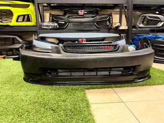 New Front Primed Bumper Cover For 1(contact info removed) Honda Civic Lip-Grill SI Log Included