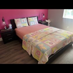 Queen Bed Frame And 2 Night Stands 