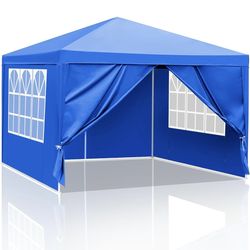 10x10 Pop Up Canopy Tent with Sidewalls, Outdoor Gazebo Canopy Tent, Patio Event Tents Outdoor Commercia