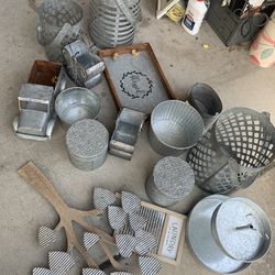 Galvanized Yard Decor