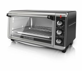 Black + Decker Extra-Wide Toaster Oven Stainless Steel