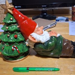 Ceramic Figure, Santa Sleeping