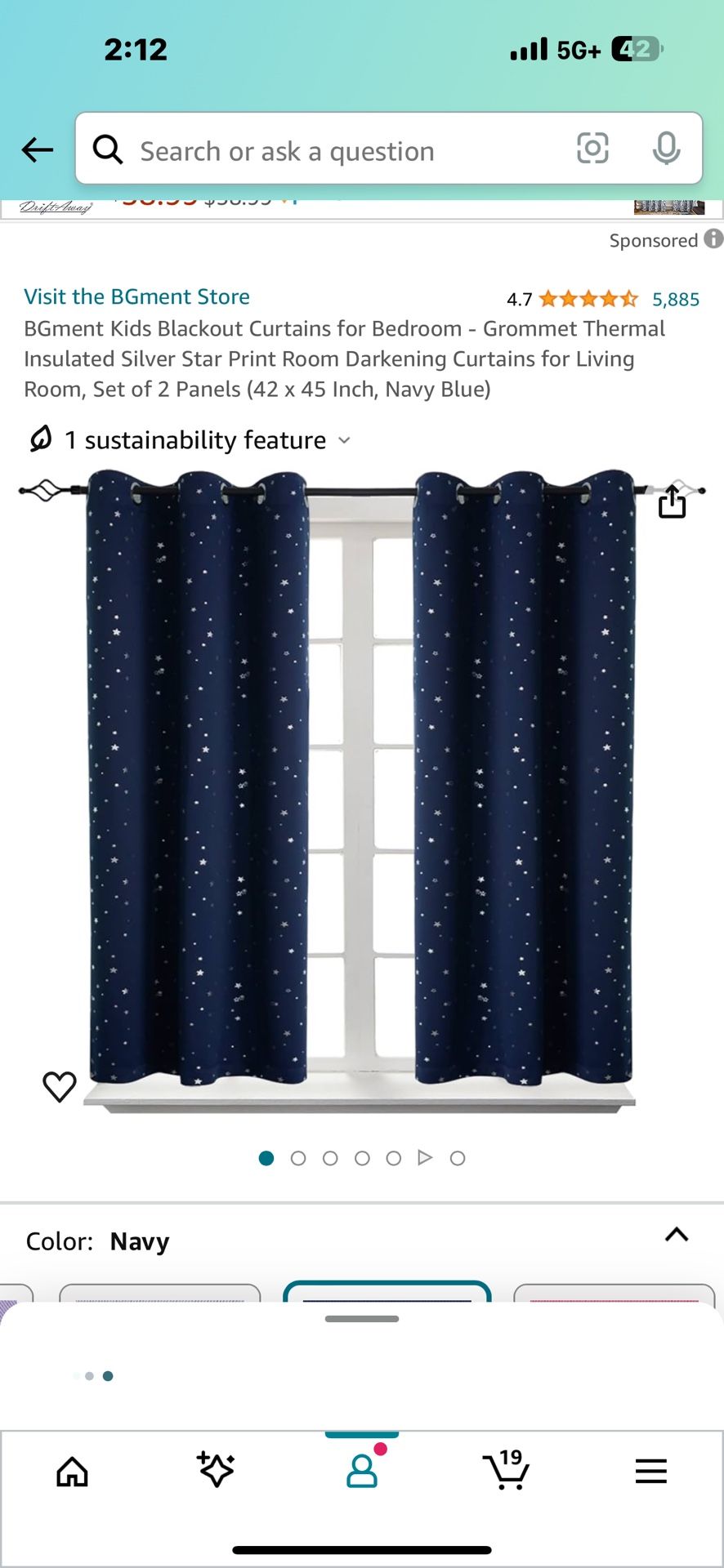 Kids Night stars Blackout Curtains