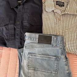 New Mint Condition Mens Dress Shirts And Jeans 32x30 Large Boot Barn 511