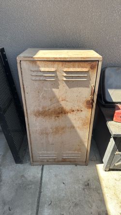 Metal School Gym Locker vintage antique