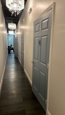 Gray 6-Panel Interior Doors with Hardware – Commercial/Office
